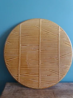 Plateau à fromages Gien décor paille osier