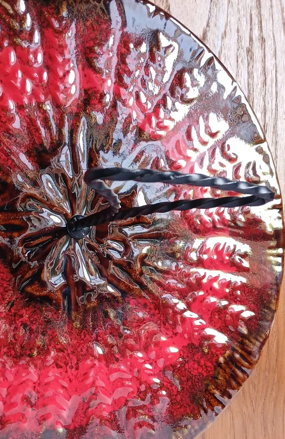 Plateau à fromage "terre & flammes" Atelier Joseph Saltalamacchia. 1960