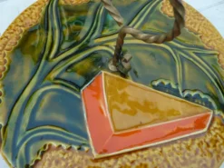 Plateau à fromage vintage avec couteau signé Vallauris MFPP numéroté