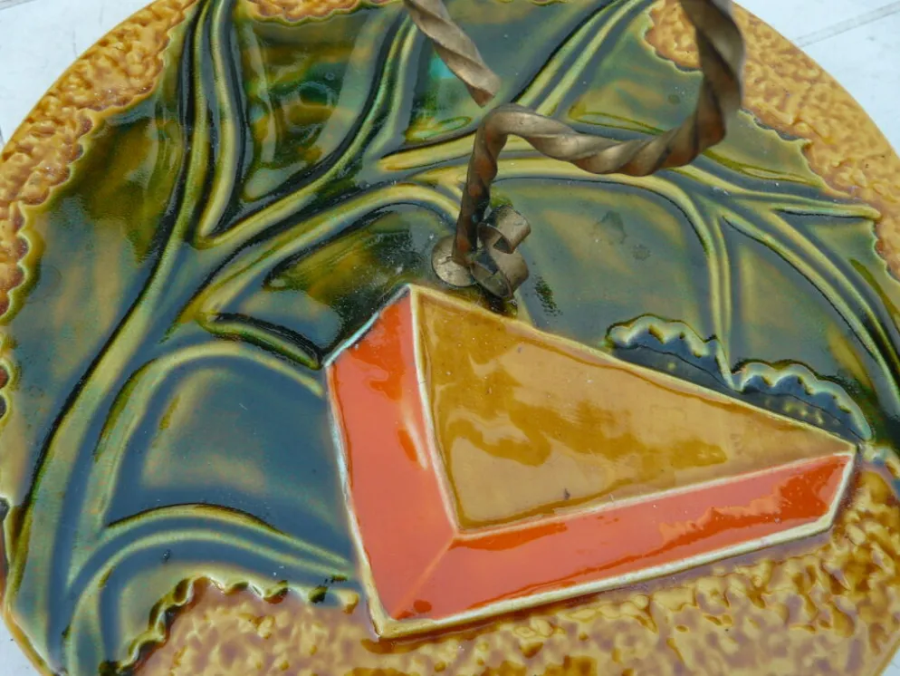 Plateau à fromage vintage avec couteau signé Vallauris MFPP numéroté