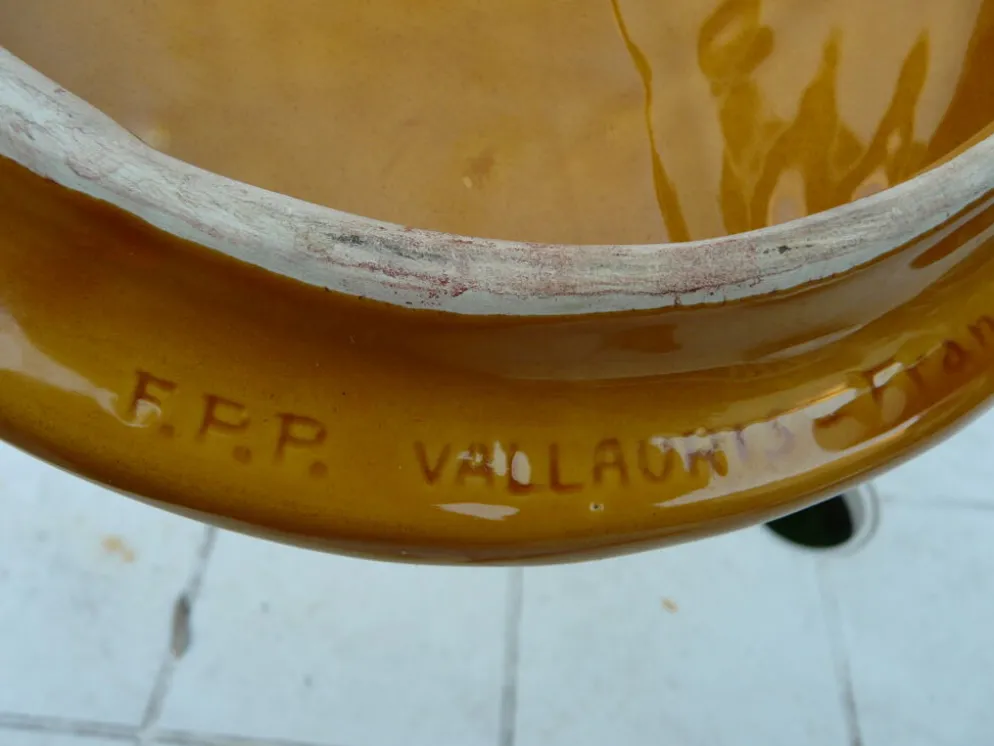 Plateau à fromage vintage avec couteau signé Vallauris MFPP numéroté