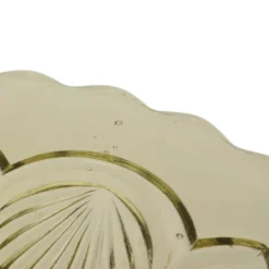 Plateau à gâteau/pâtisserie en verre pressé Art Déco 27 cm