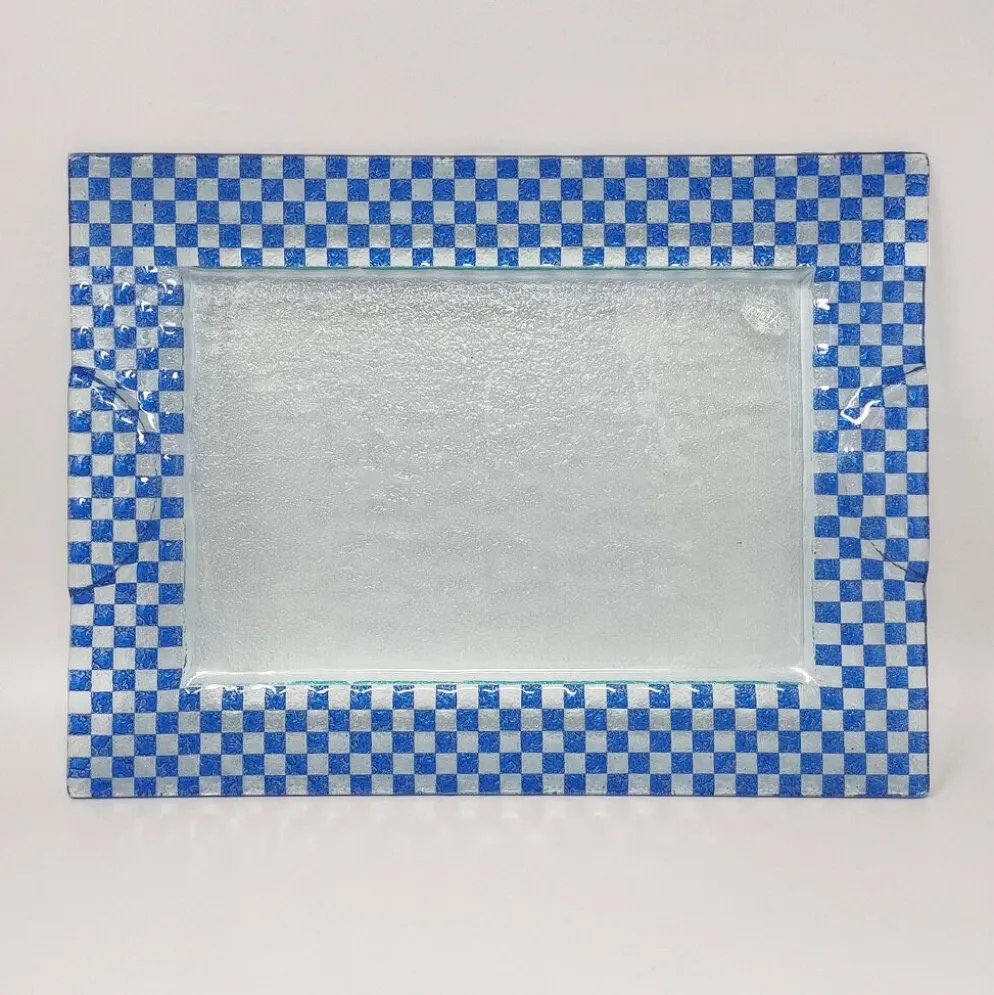 Plateau italien étonnant des années 1970 par Albatros en verre de Murano.