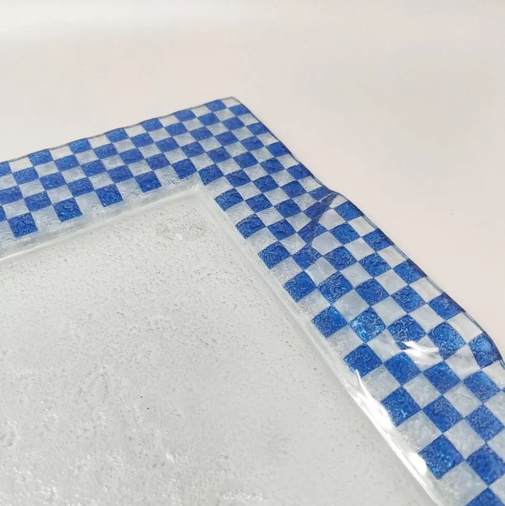 Plateau italien étonnant des années 1970 par Albatros en verre de Murano.