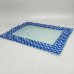 Plateau italien étonnant des années 1970 par Albatros en verre de Murano.