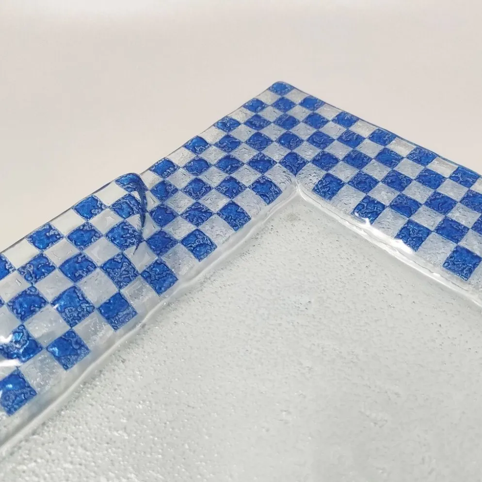 Plateau italien étonnant des années 1970 par Albatros en verre de Murano.