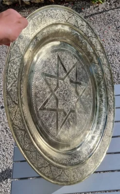 Plateau laiton style oriental