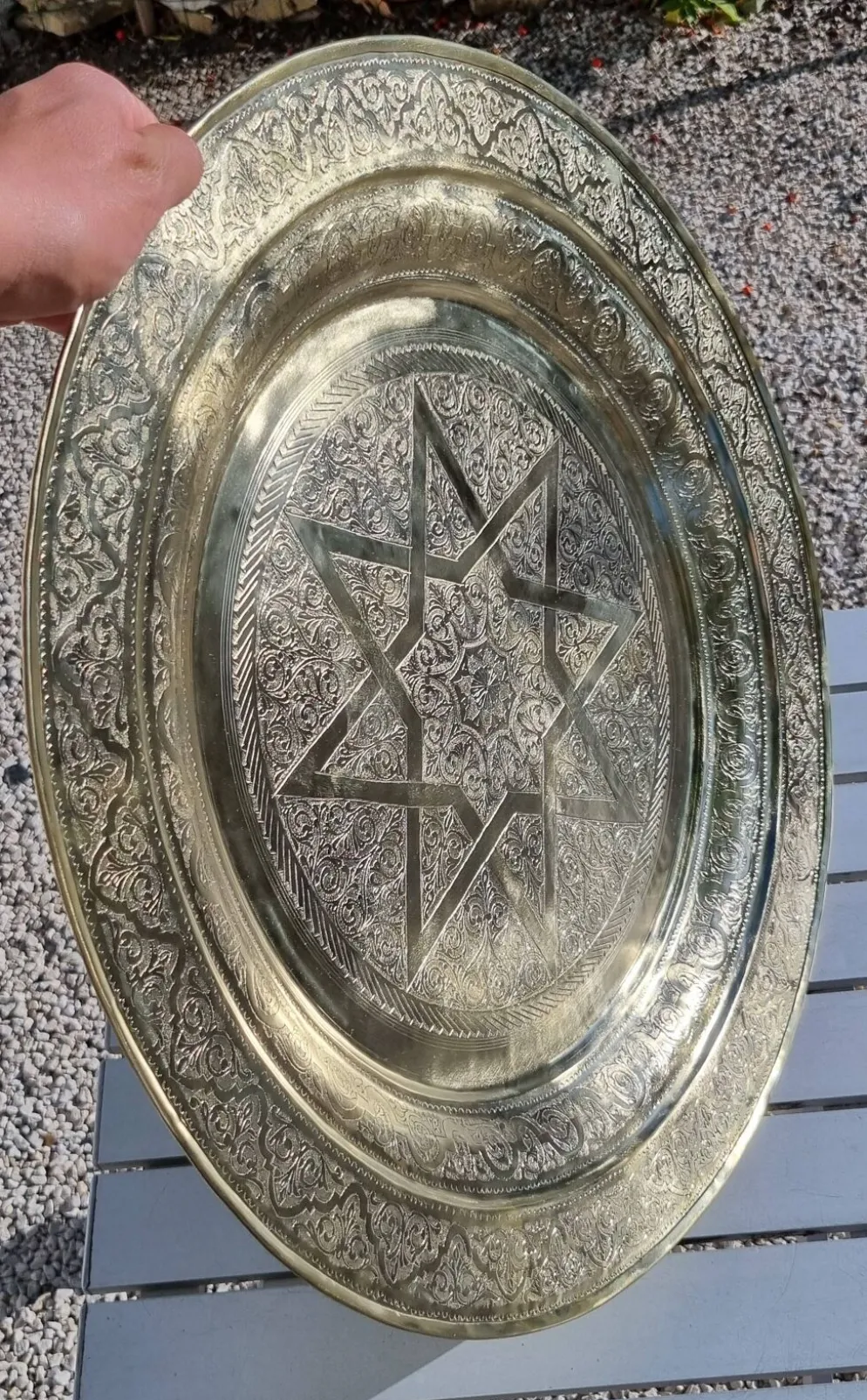 Plateau laiton style oriental