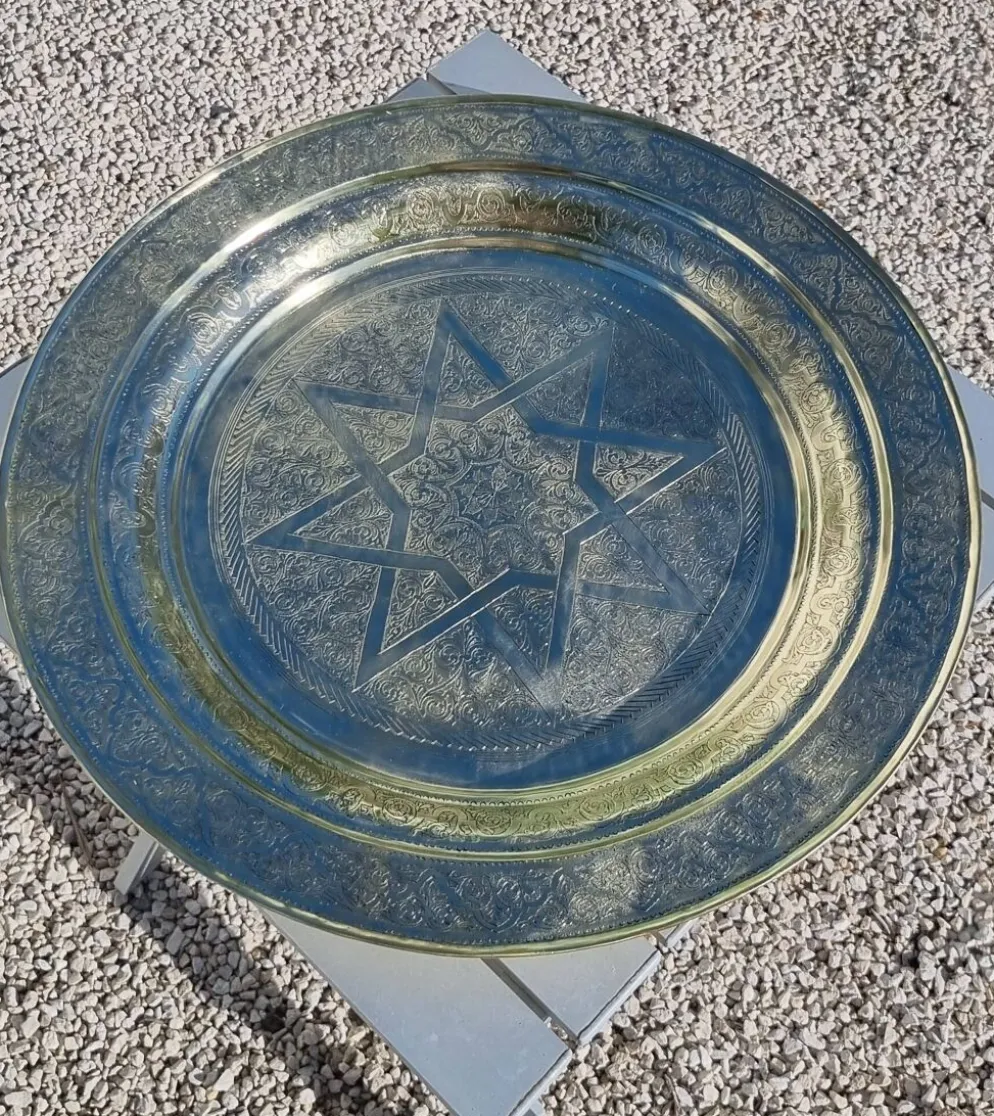 Plateau laiton style oriental