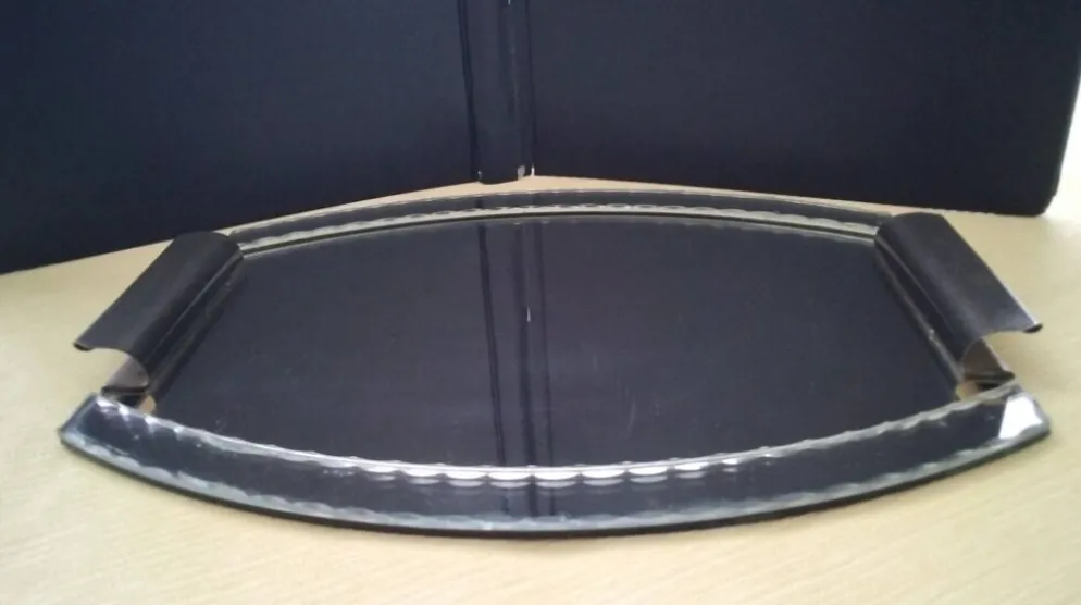 Plateau miroir ancien biseauté