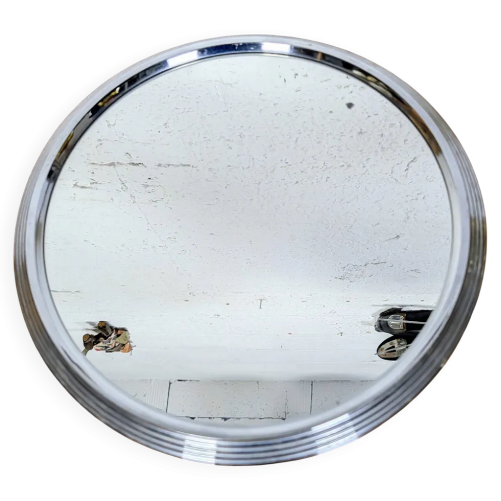 Plateau miroir argenté