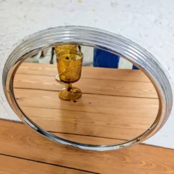Plateau miroir argenté
