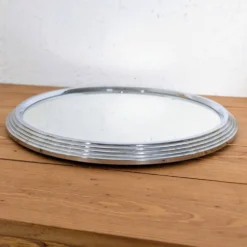 Plateau miroir argenté