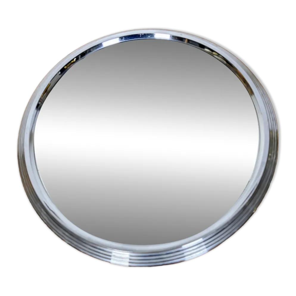 Plateau miroir argenté