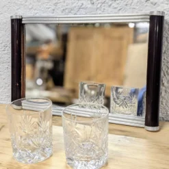 Plateau miroir art déco