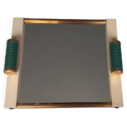 Plateau miroir de service art déco années 30