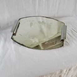 Plateau miroir gravé
