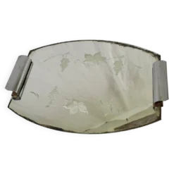 Plateau miroir gravé