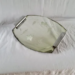 Plateau miroir gravé