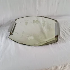 Plateau miroir gravé