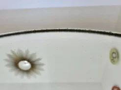 Plateau miroir rond, en métal chromé, art déco, années 30-40