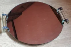plateau miroir vintage 45 cm
