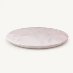 Plateau rond en marbre rose