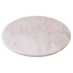 Plateau rond en marbre rose