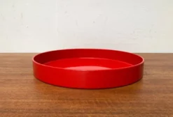 Plateau rouge vintage de l'ère spatiale de Boltze Design, années 1970