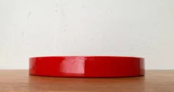 Plateau rouge vintage de l'ère spatiale de Boltze Design, années 1970