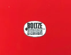Plateau rouge vintage de l'ère spatiale de Boltze Design, années 1970