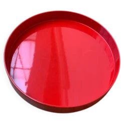 Plateau rouge vintage de l'ère spatiale de Boltze Design, années 1970