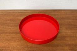 Plateau rouge vintage de l'ère spatiale de Boltze Design, années 1970