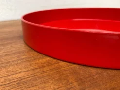 Plateau rouge vintage de l'ère spatiale de Boltze Design, années 1970