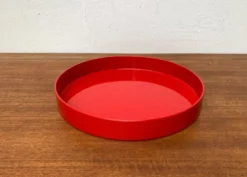 Plateau rouge vintage de l'ère spatiale de Boltze Design, années 1970
