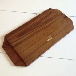 Plateau serviteur rectangulaire en teck massif