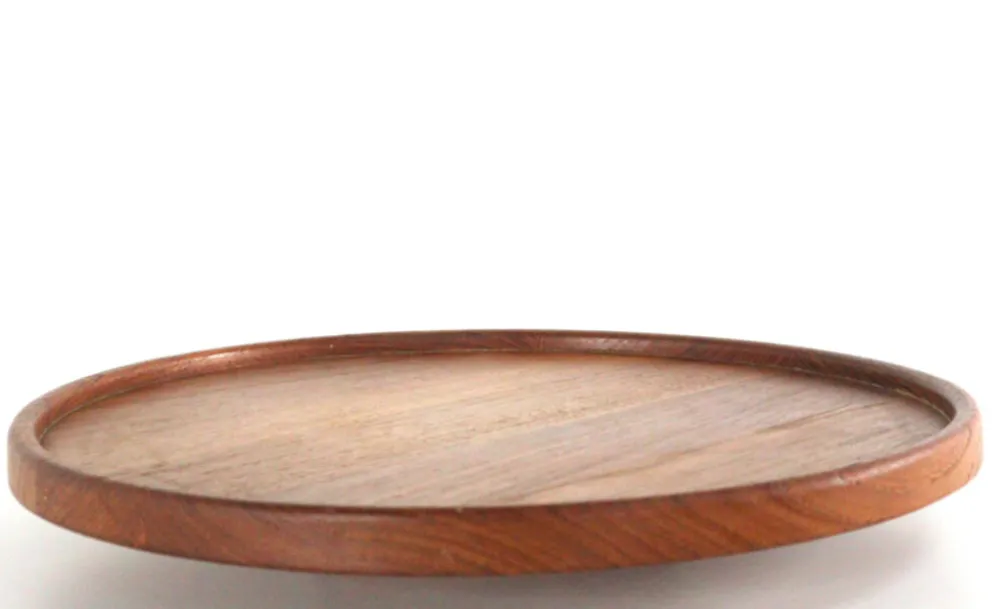 Plateau tournant Lazy Susan en teck - design danois