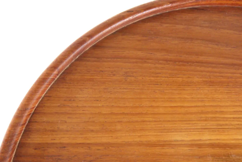 Plateau tournant Lazy Susan en teck - design danois