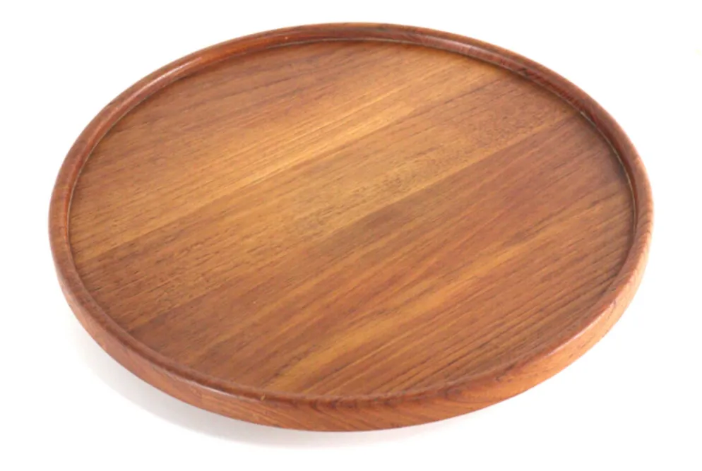 Plateau tournant Lazy Susan en teck - design danois