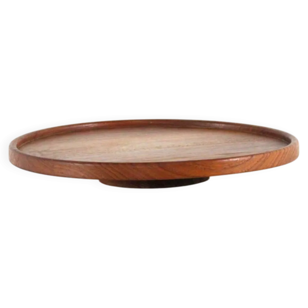 Plateau tournant Lazy Susan en teck - design danois
