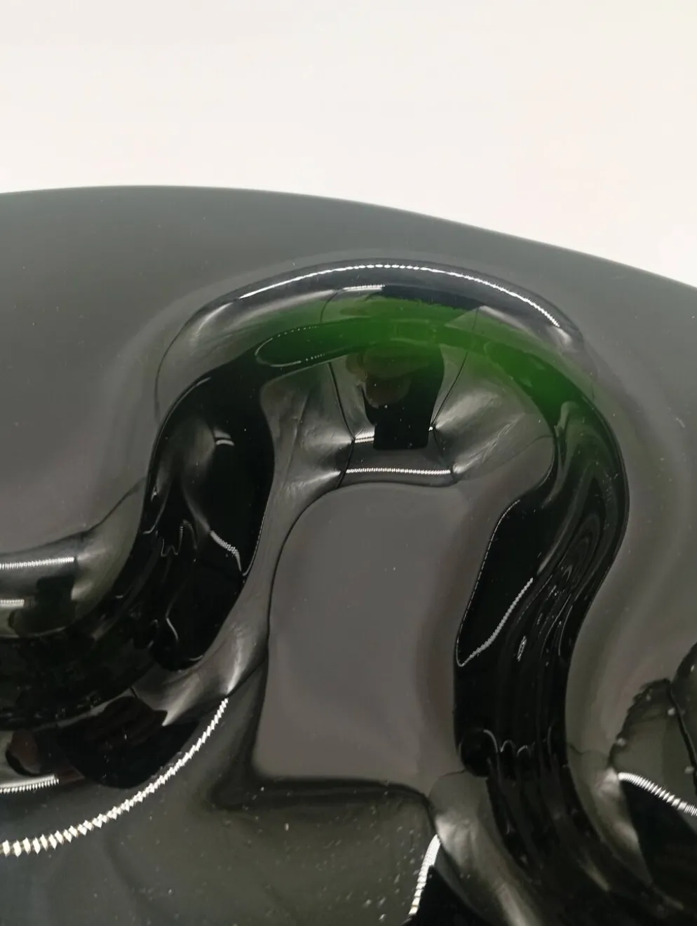Plateau Verre Holmegaard Ikebana Michaël Bang Vert Forme Libre Vintage 1970