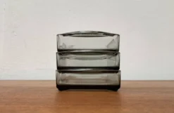 Plateaux en verre cabaret danois du milieu du siècle de Holmegaard, années 1960, ensemble de 3