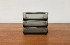 Plateaux en verre cabaret danois du milieu du siècle de Holmegaard, années 1960, ensemble de 3