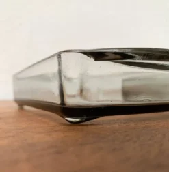Plateaux en verre cabaret danois du milieu du siècle de Holmegaard, années 1960, ensemble de 3