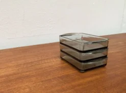 Plateaux en verre cabaret danois du milieu du siècle de Holmegaard, années 1960, ensemble de 3