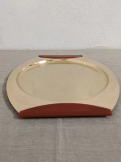 Plateaux et coupe en laiton et bakélite par PM Italy, Italie vers 1970