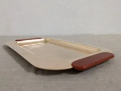 Plateaux et coupe en laiton et bakélite par PM Italy, Italie vers 1970