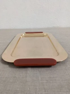 Plateaux et coupe en laiton et bakélite par PM Italy, Italie vers 1970