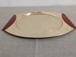 Plateaux et coupe en laiton et bakélite par PM Italy, Italie vers 1970