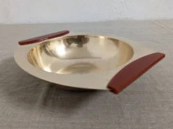 Plateaux et coupe en laiton et bakélite par PM Italy, Italie vers 1970